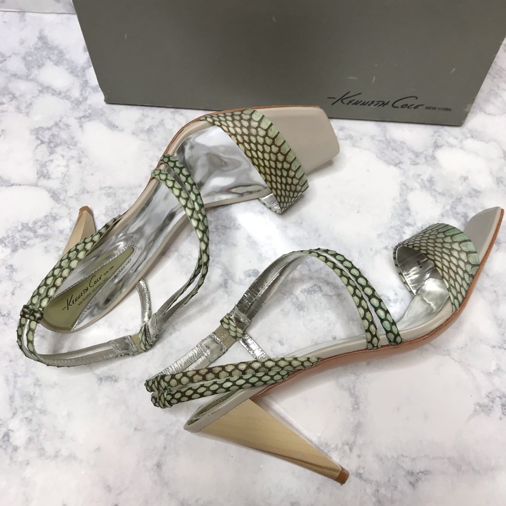 Kenneth Cole Pistachio Square Python Genuine Leat… - image 3